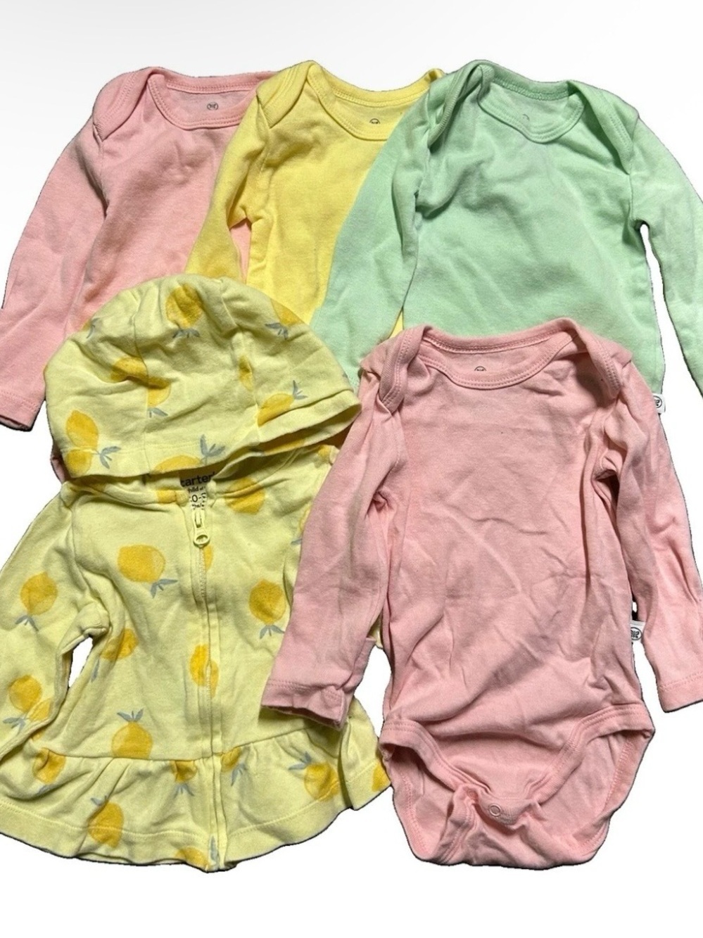 Baby Girl Long Sleeve Cotton Bodysuits Sweatshirt Size 0-3 Months